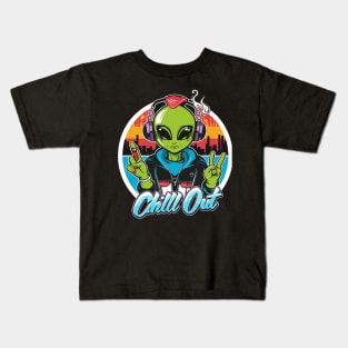 Cosmic Beats: Hip Hop Alien Kids T-Shirt